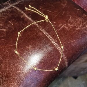 Antique Gold Bead Adjustable Bracelet